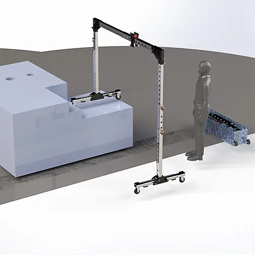 Portico de elevación temporal