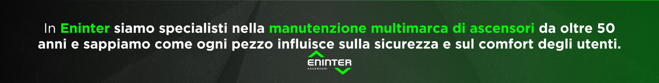 Banner ascensore dall'interno 